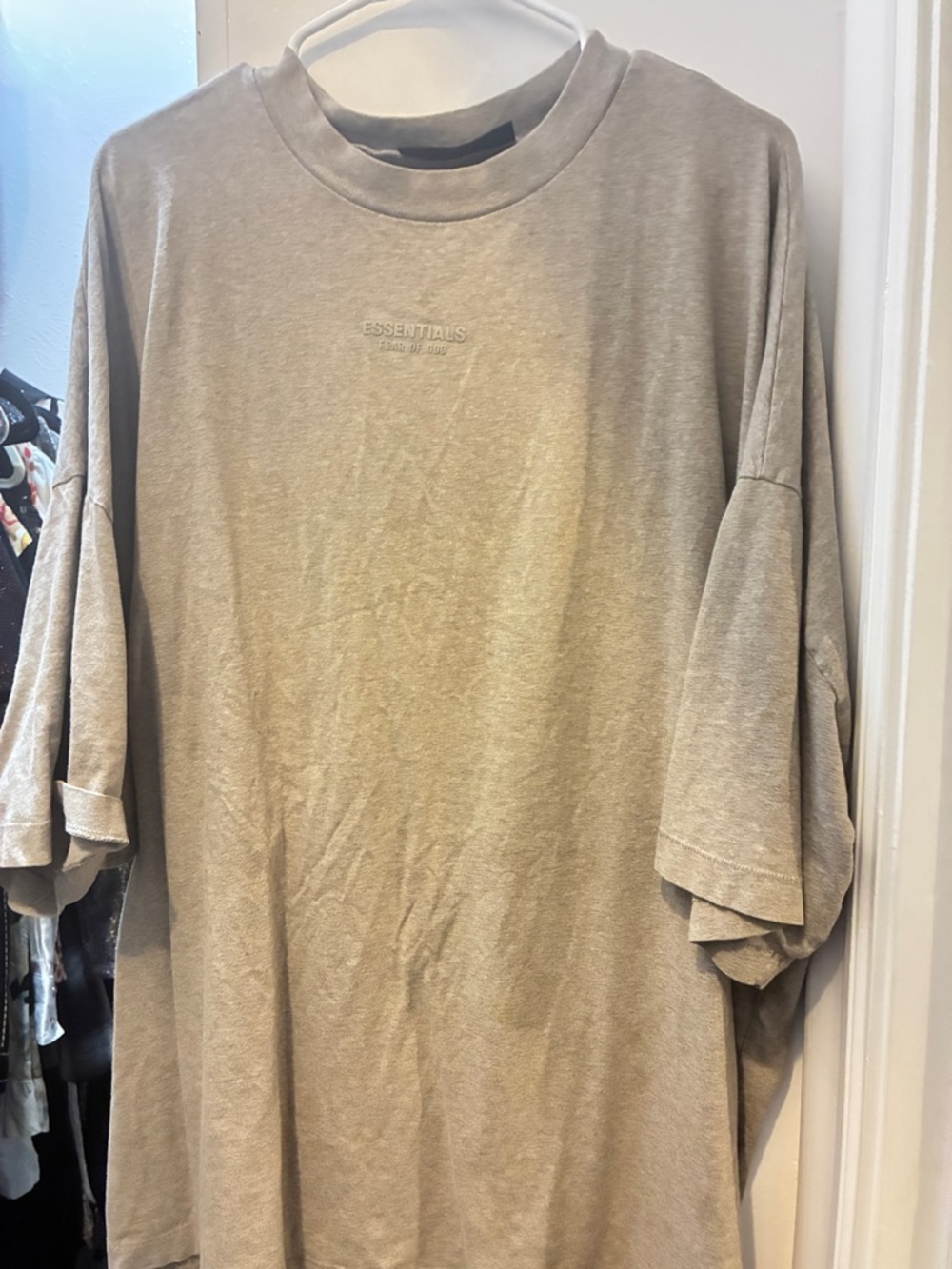 EUC FOG Essentials Men’s Oversized T-Shirt in Beige